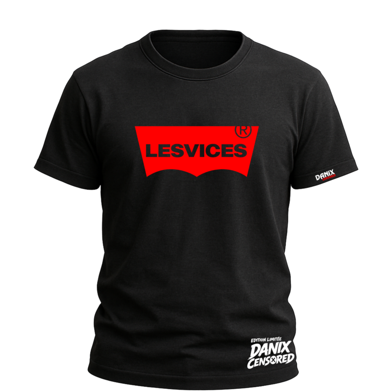 T-shirt "LESVICES" – Parodie audacieuse style streetwear