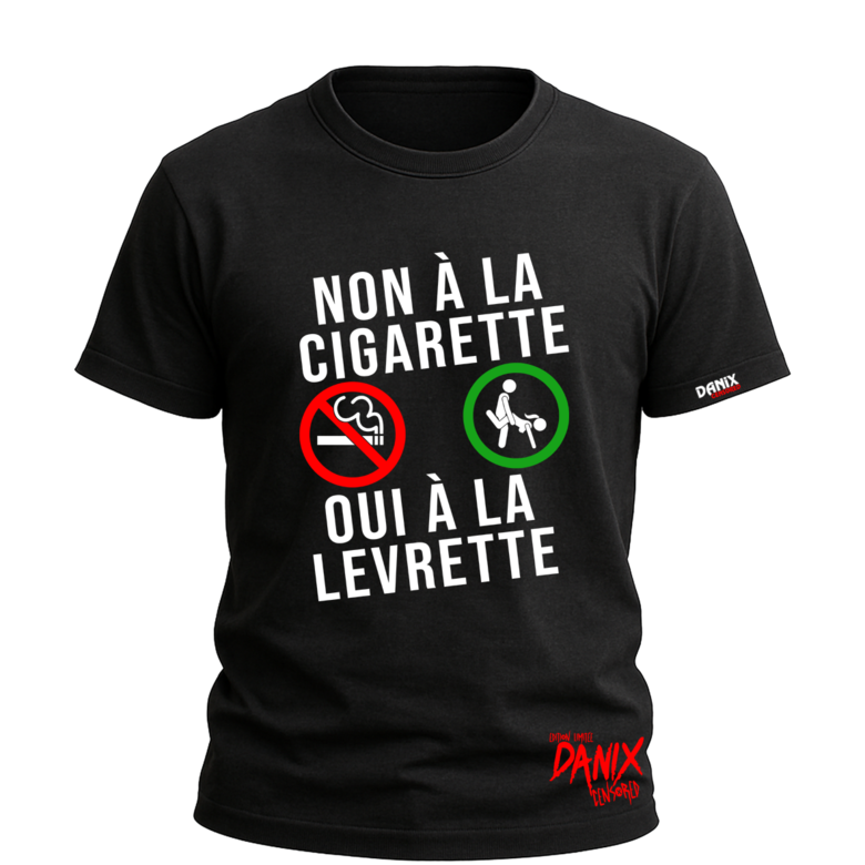 T-shirt Non à la cigarette Oui à la levrette