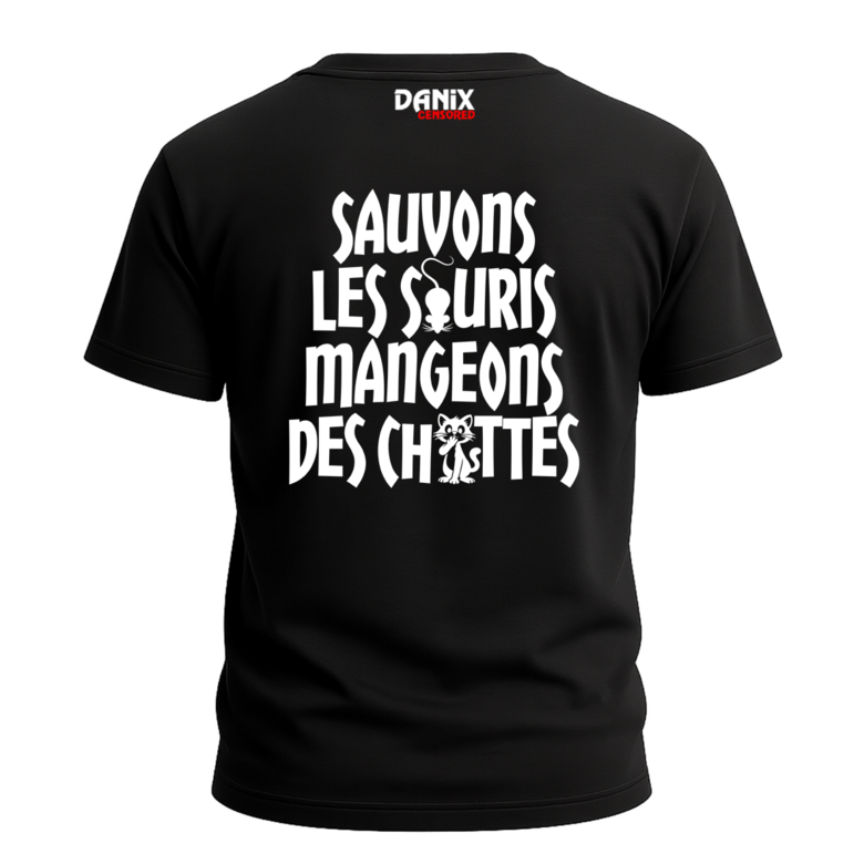 T-shirt Sauvons les souris mangeons des chattes (Version 3)