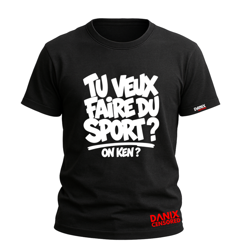 T-shirt “Tu veux faire du sport ? On ken ?” – Streetwear Humour & Provocation