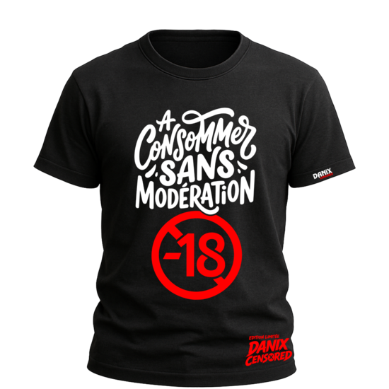 T-shirt “A consommer sans modération” – Design Humoristique -18 | 100% Coton