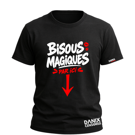 T-shirt BISOUS MAGIQUES – PAR ICI
