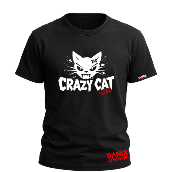 T-shirt CRAZY CAT – Chat Déjanté & Humour Insolent