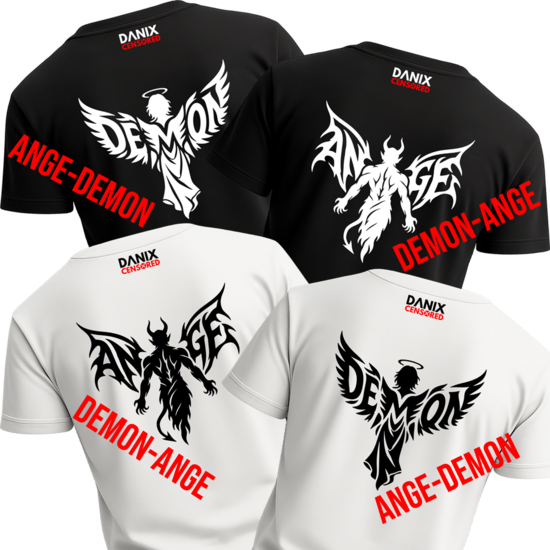T-shirt DUALITY [Ange-Démon & Démon-Ange] – Entre Lumière et Ténèbres