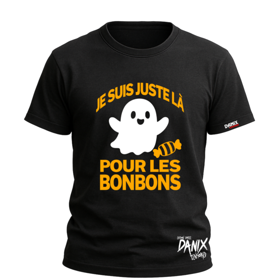 T-shirt HALLOWEEN Je suis juste là pour les bonbons