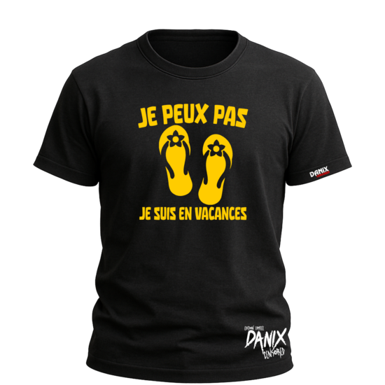 T-shirt humour Je peux pas (Je suis en vacances)