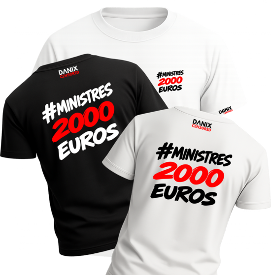 T-shirt « # Ministres 2000 Euros » – DANIX CENSORED