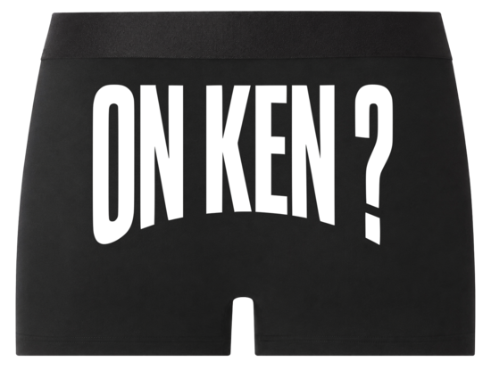 Boxer "ON KEN ?" – Le boxer qui pose LA question