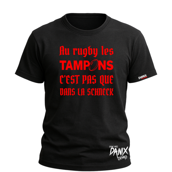 T-shirt [RUGBY V2] Au rugby les tampons c'est pas que dans la Schneck