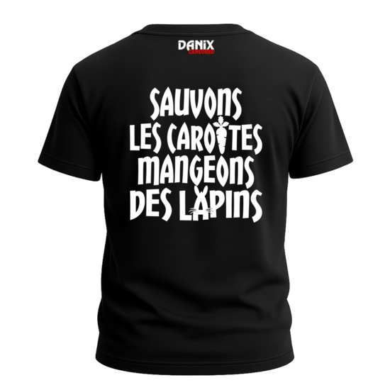 T-shirt Sauvons les carottes mangeons des lapins