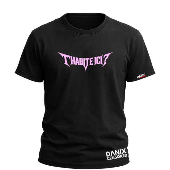 T-shirt « T'HABITE ICI ? » – T-shirt drôle à double sens
