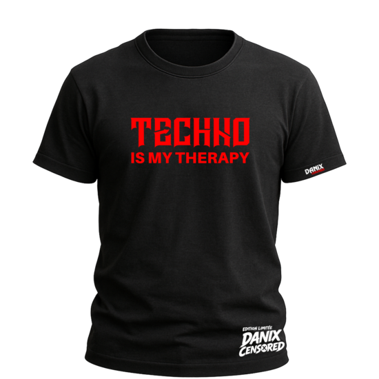 T-shirt "TECHNO is my therapy" – Esprit rave & culture club