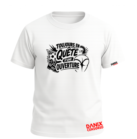 T-shirt Foot Humour "Toujours en quête d'une ouverture" – Double Sens & Passion du Football