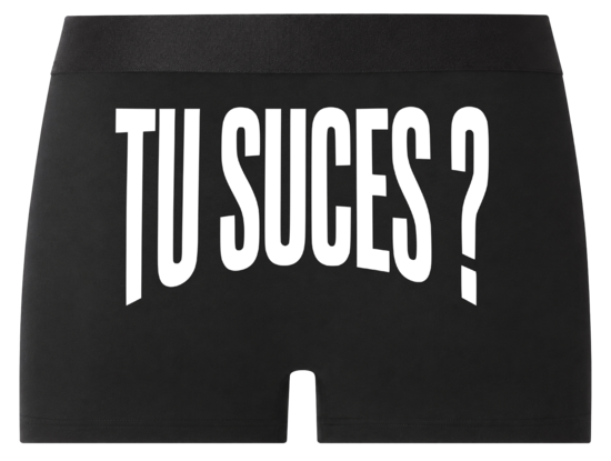 Boxer humour "Tu suces ?" (Version 2) – Sous-vêtement provocateur homme